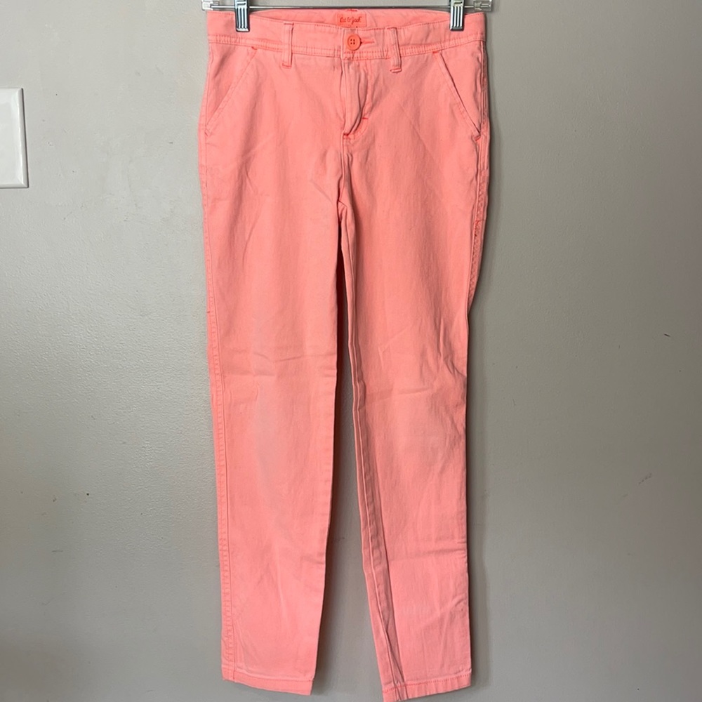 Cat & Jack Coral Skinny Pants. Adjustable waist 12